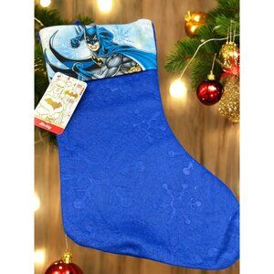 Batman Christmas Holiday Stocking DC Comics Felt Embossed Snowflake 16"